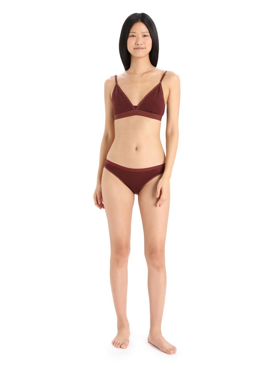 Espresso Icebreaker Merino Siren Bra Women's One Piece & Sets | AU 1743GSOL